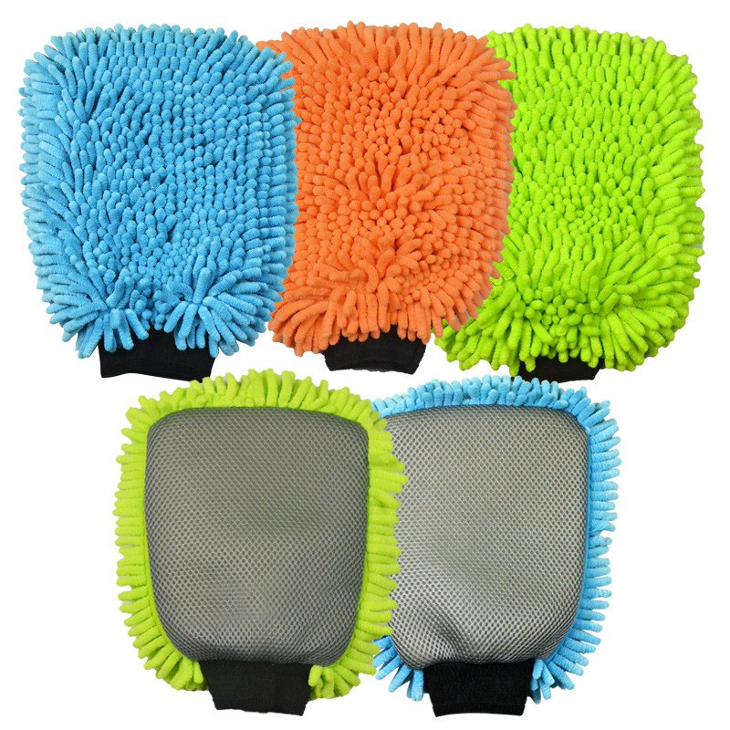 Microfiber Plush Wash Sarung Tangan Pembersih Mobil Chenille Mitt